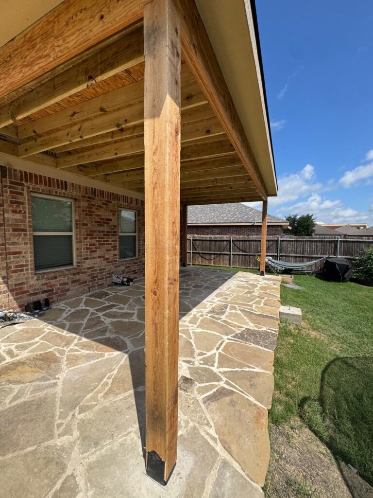 24×12 Patio Rebuild in Plano, Texas before